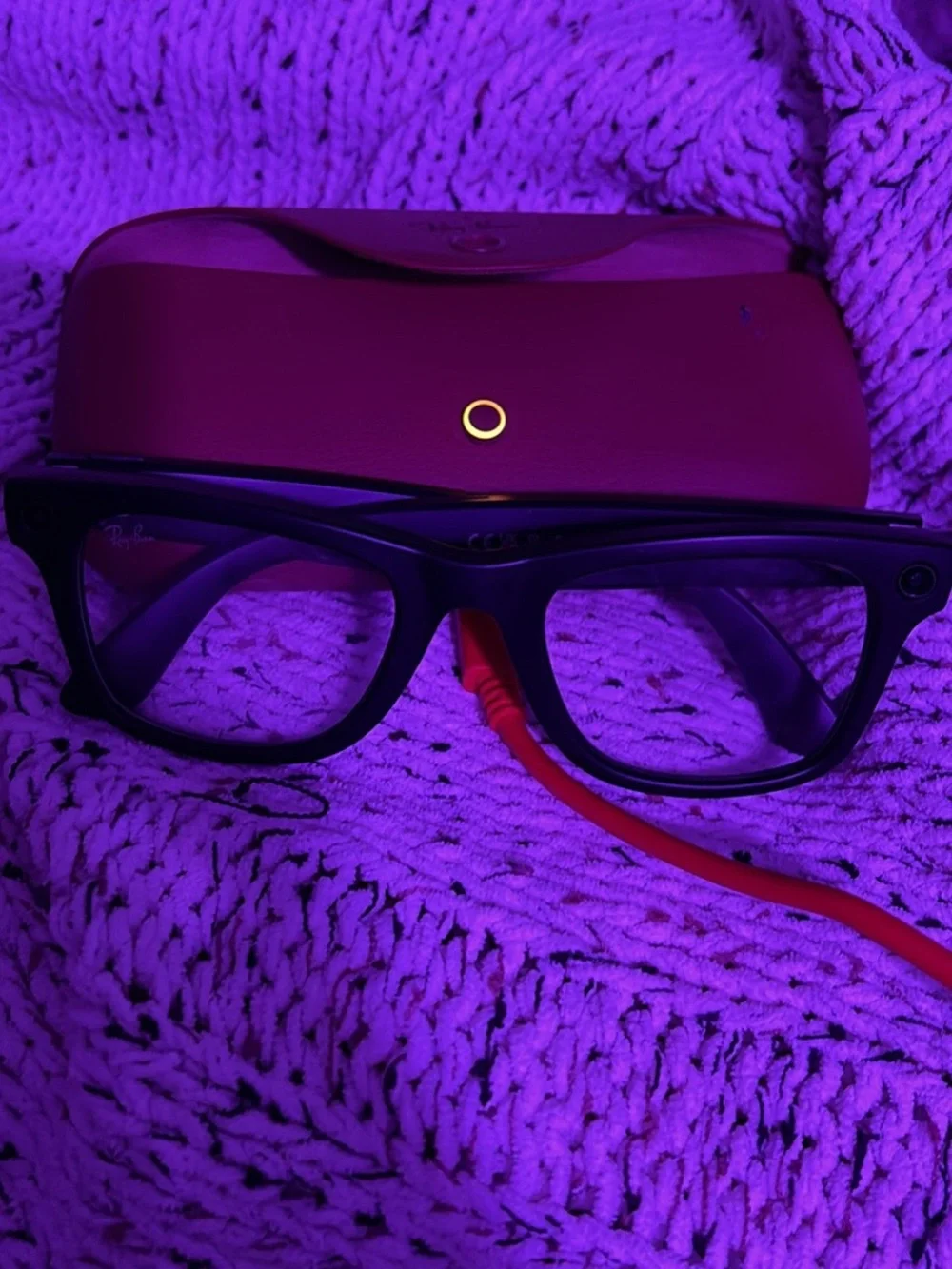 Ray-Ban Black Wayfarer Glasses with Brown Case